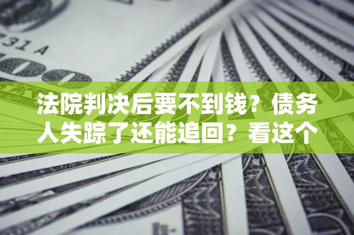 武汉法院判决后要不到钱？债务人失踪了还能追回？看这个方法！