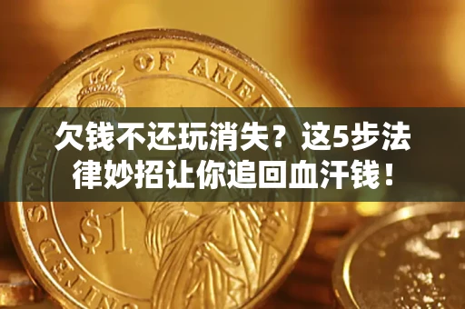 武汉欠钱不还玩消失？这5步法律妙招让你追回血汗钱！
