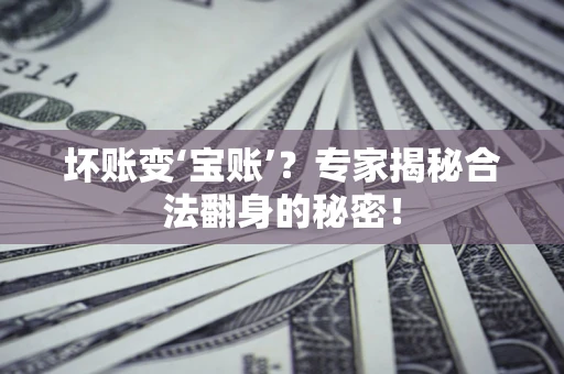 武汉坏账变‘宝账’？专家揭秘合法翻身的秘密！