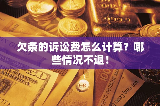 武汉欠条的诉讼费怎么计算？哪些情况不退！