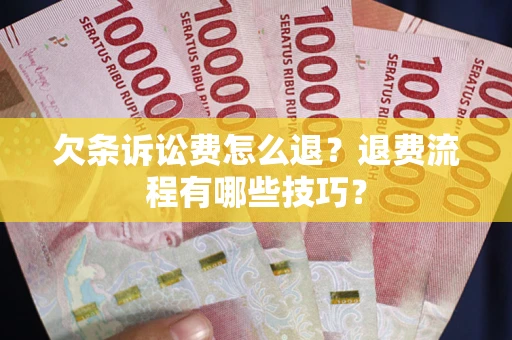 武汉欠条诉讼费怎么退？退费流程有哪些技巧？