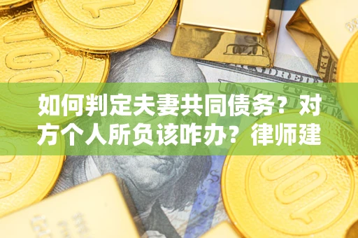 武汉如何判定夫妻共同债务？对方个人所负该咋办？律师建议