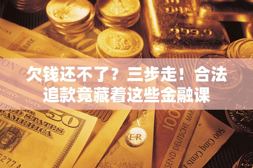 武汉欠钱还不了？三步走！合法追款竟藏着这些金融课