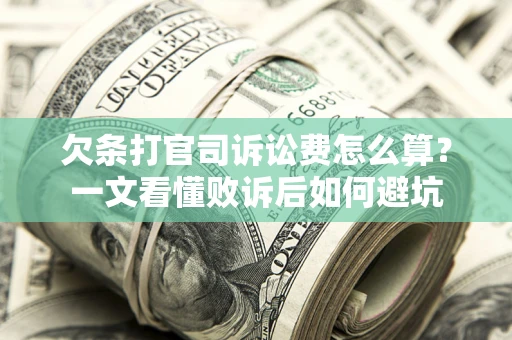 武汉欠条打官司诉讼费怎么算？一文看懂败诉后如何避坑