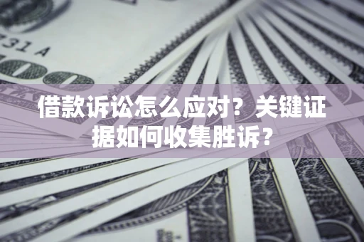 武汉借款诉讼怎么应对？关键证据如何收集胜诉？