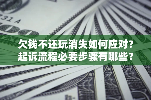 武汉欠钱不还玩消失如何应对？起诉流程必要步骤有哪些？